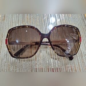 Fendi Brown Tortoiseshell Oversized Sunglasses